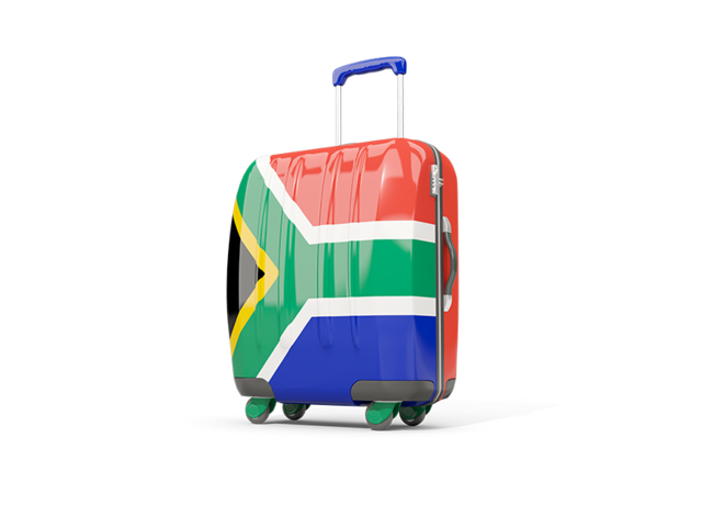 Suitcase with flag. Download flag icon of South Africa at PNG format