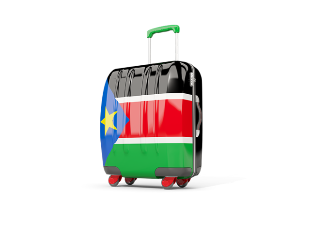 Suitcase with flag. Download flag icon of South Sudan at PNG format