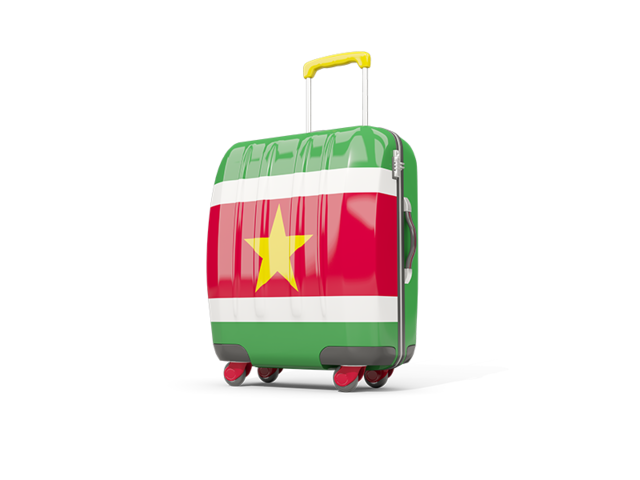 Suitcase with flag. Download flag icon of Suriname at PNG format