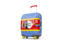 Swaziland. Suitcase with flag. Download icon.