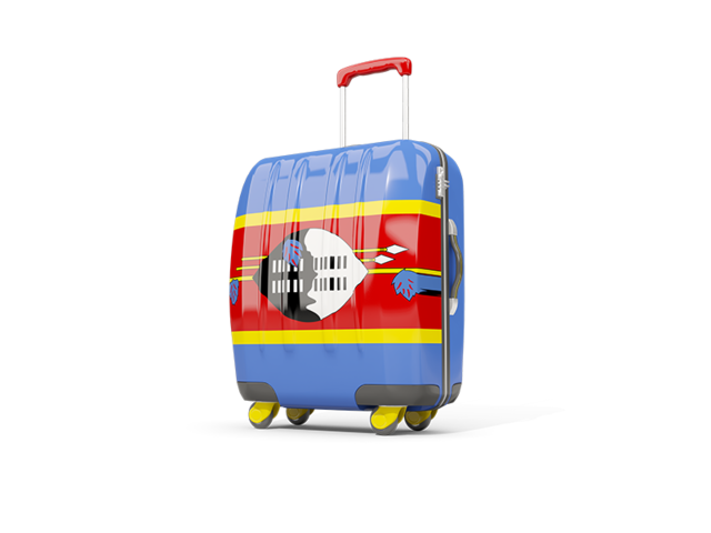 Suitcase with flag. Download flag icon of Swaziland at PNG format