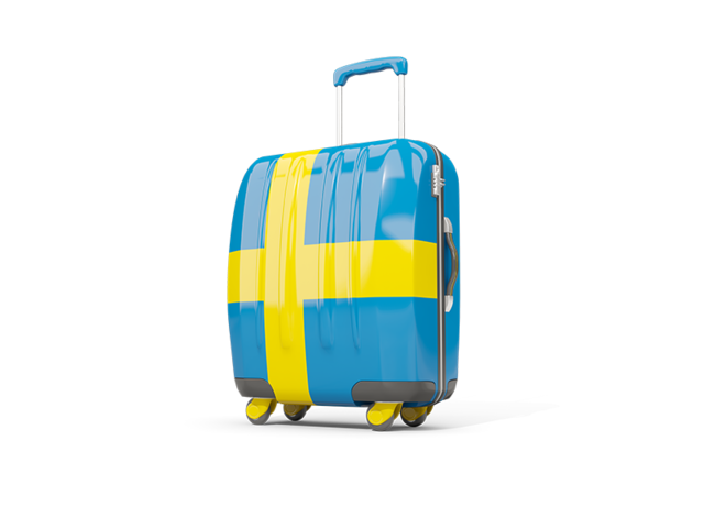 Suitcase with flag. Download flag icon of Sweden at PNG format