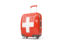 Switzerland. Suitcase with flag. Download icon.