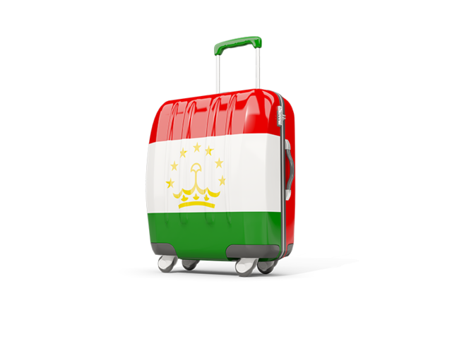 Suitcase with flag. Download flag icon of Tajikistan at PNG format