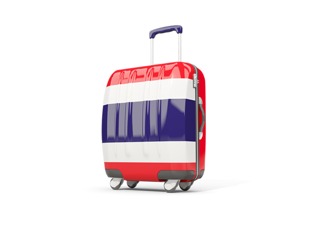 Suitcase with flag. Download flag icon of Thailand at PNG format