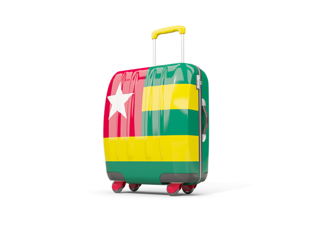 Suitcase with flag. Download flag icon of Togo at PNG format