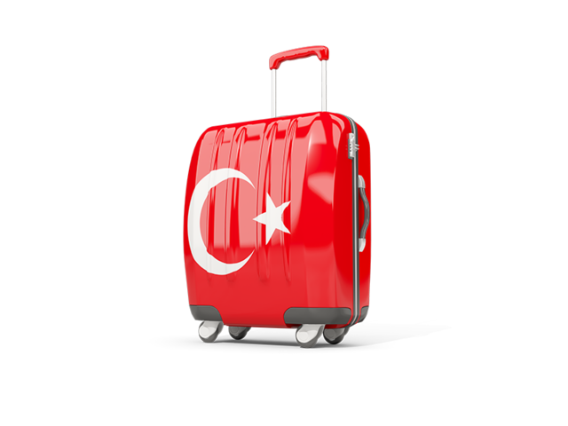 Suitcase with flag. Download flag icon of Turkey at PNG format