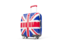 United Kingdom. Suitcase with flag. Download icon.