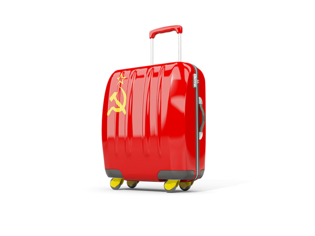 Suitcase with flag. Download flag icon of Soviet Union at PNG format
