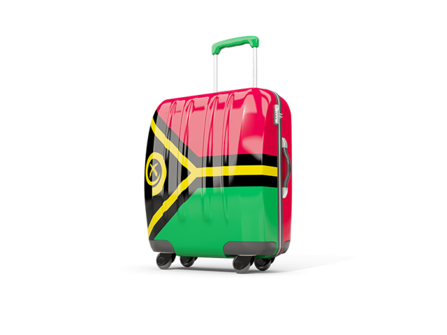 Suitcase with flag. Download flag icon of Vanuatu at PNG format