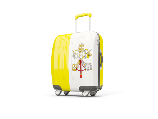 Suitcase with flag. Download flag icon of Vatican City at PNG format