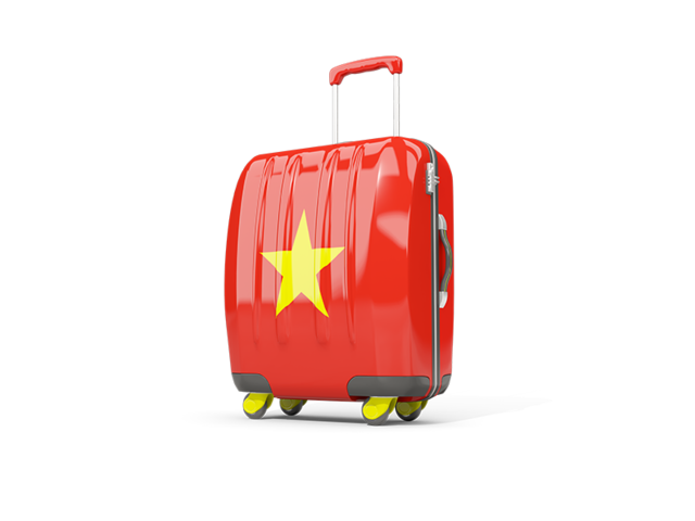 Suitcase with flag. Download flag icon of Vietnam at PNG format