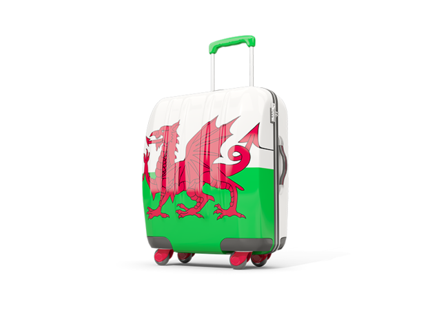 Suitcase with flag. Download flag icon of Wales at PNG format