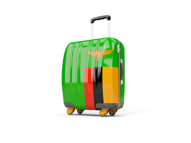 Suitcase with flag. Download flag icon of Zambia at PNG format