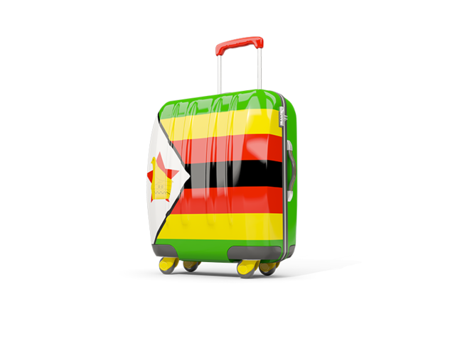 Suitcase with flag. Download flag icon of Zimbabwe at PNG format