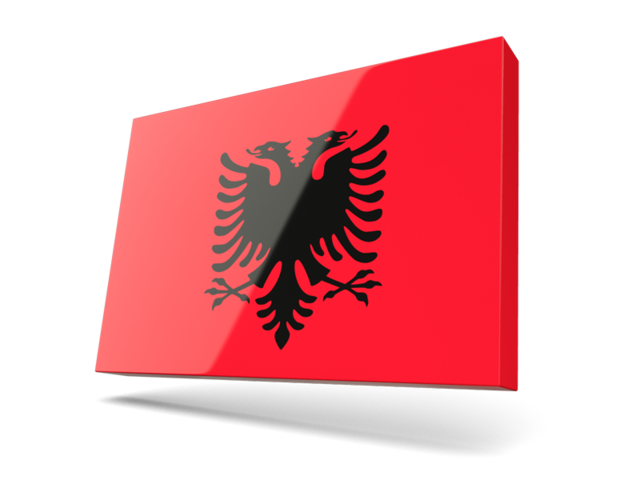 Thin rectangular icon. Download flag icon of Albania at PNG format