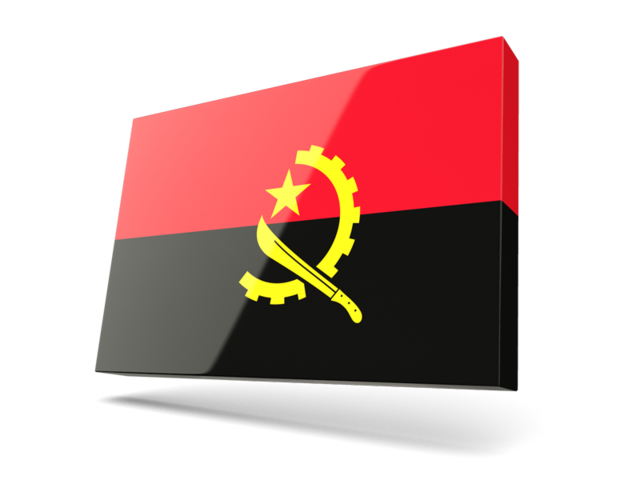 Thin rectangular icon. Download flag icon of Angola at PNG format