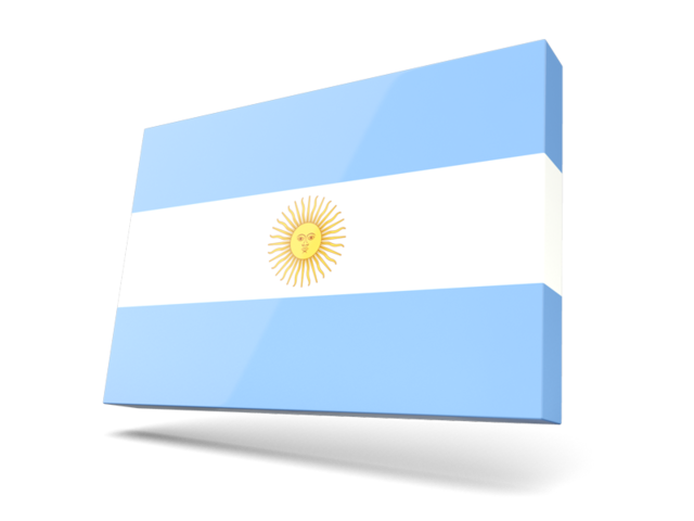 Тонкая прямоугольная иконка. Скачать флаг. Аргентина