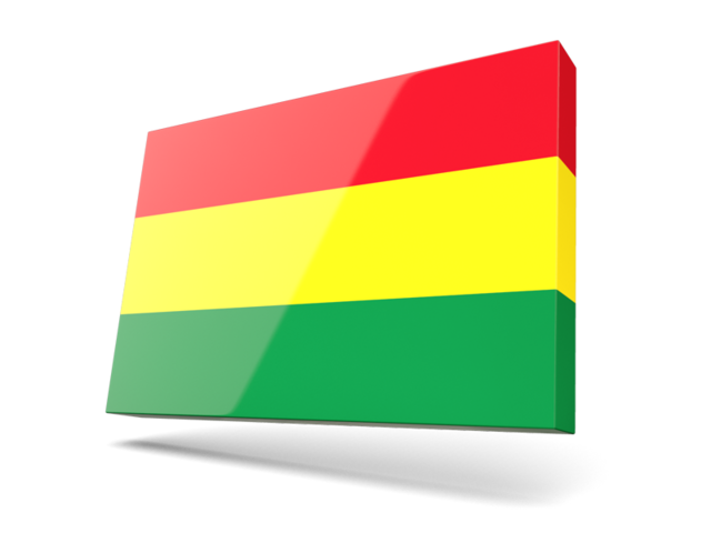 Тонкая прямоугольная иконка. Скачать флаг. Боливия