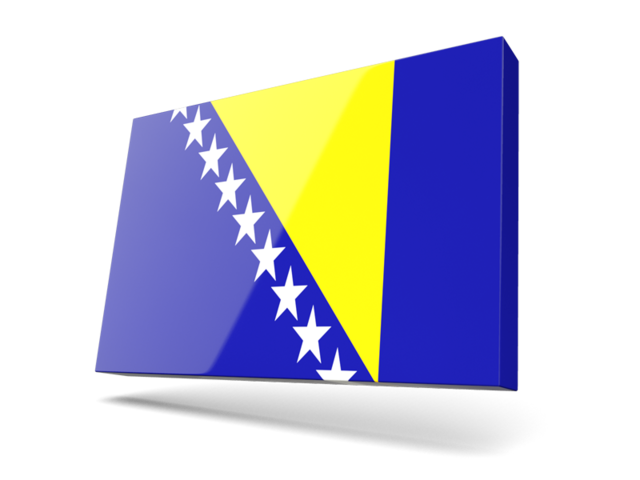 Thin rectangular icon. Download flag icon of Bosnia and Herzegovina at PNG format