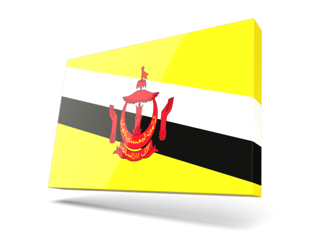 Thin rectangular icon. Download flag icon of Brunei at PNG format