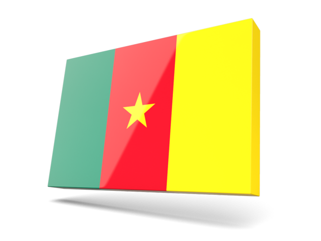 Thin rectangular icon. Download flag icon of Cameroon at PNG format