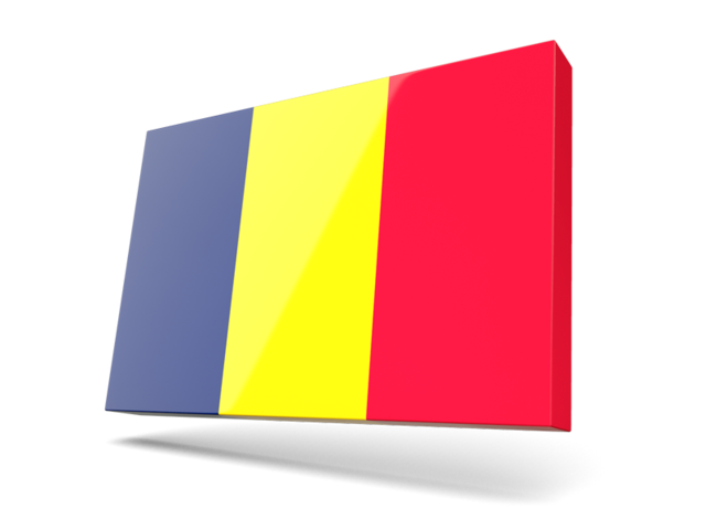 Thin rectangular icon. Download flag icon of Chad at PNG format