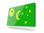 Cocos Islands. Thin rectangular icon. Download icon.