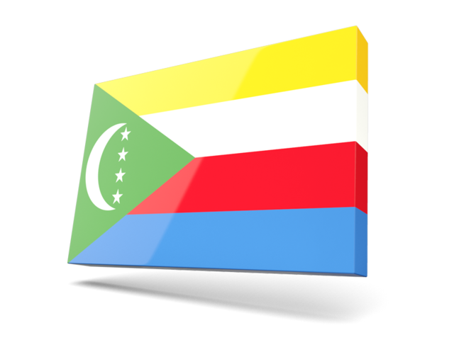 Thin rectangular icon. Download flag icon of Comoros at PNG format