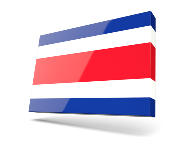 Тонкая прямоугольная иконка. Скачать флаг. Коста-Рика