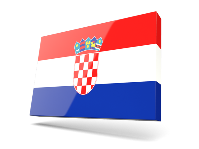 Thin rectangular icon. Download flag icon of Croatia at PNG format