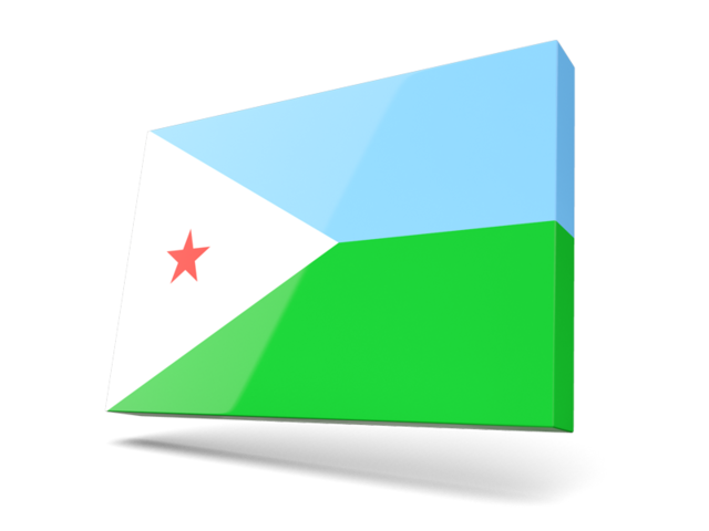 Thin rectangular icon. Download flag icon of Djibouti at PNG format