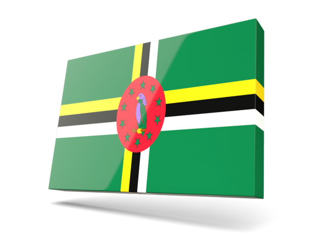 Thin rectangular icon. Download flag icon of Dominica at PNG format