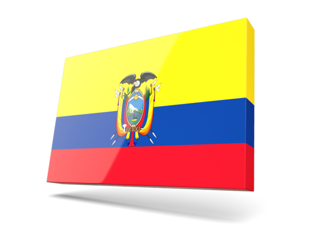 Тонкая прямоугольная иконка. Скачать флаг. Эквадор