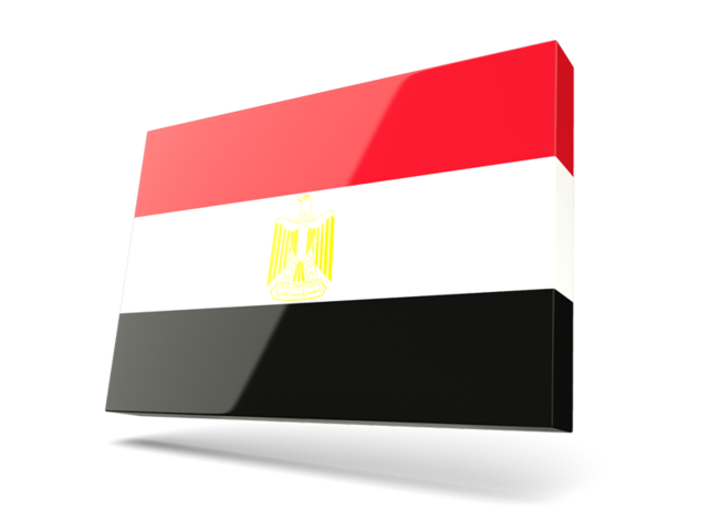 Thin rectangular icon. Download flag icon of Egypt at PNG format