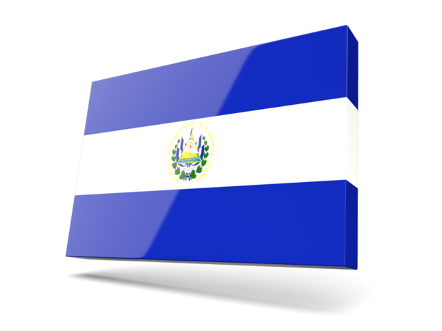 Thin rectangular icon. Download flag icon of El Salvador at PNG format