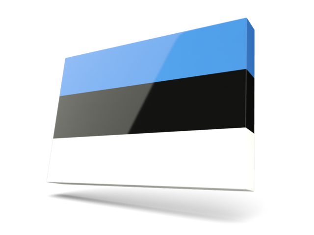 Тонкая прямоугольная иконка. Скачать флаг. Эстония