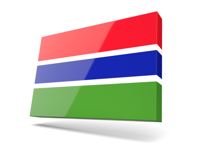 Тонкая прямоугольная иконка. Скачать флаг. Гамбия