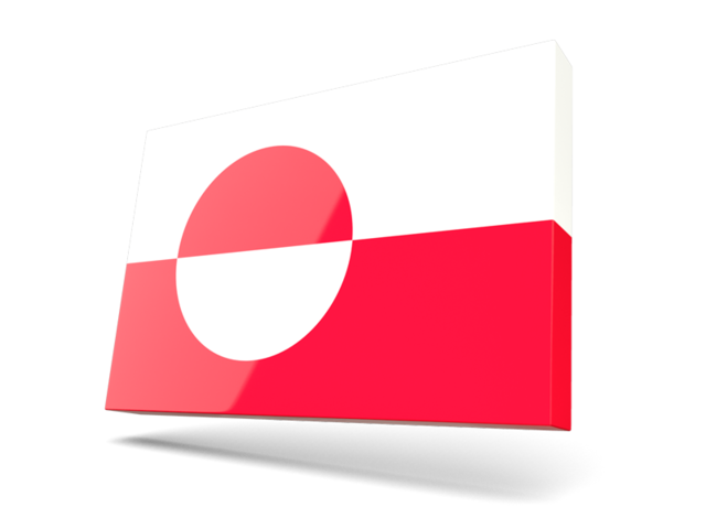 Тонкая прямоугольная иконка. Скачать флаг. Гренландия