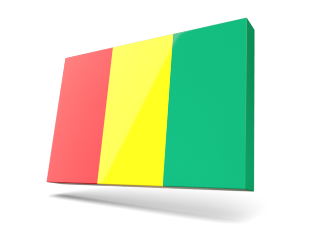 Thin rectangular icon. Download flag icon of Guinea at PNG format