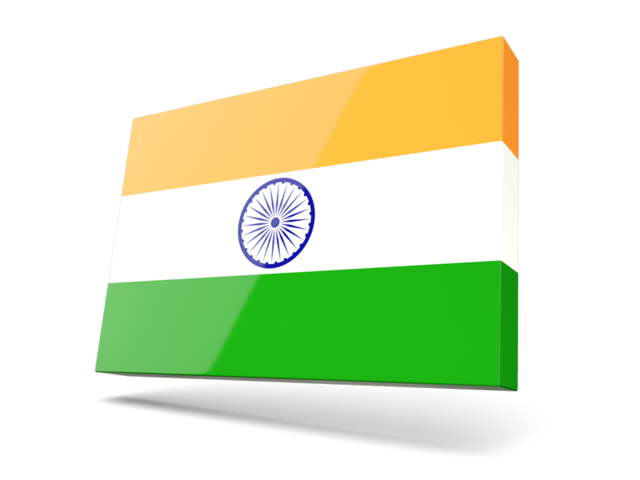 Thin rectangular icon. Download flag icon of India at PNG format