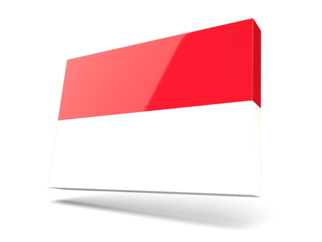 Тонкая прямоугольная иконка. Скачать флаг. Индонезия