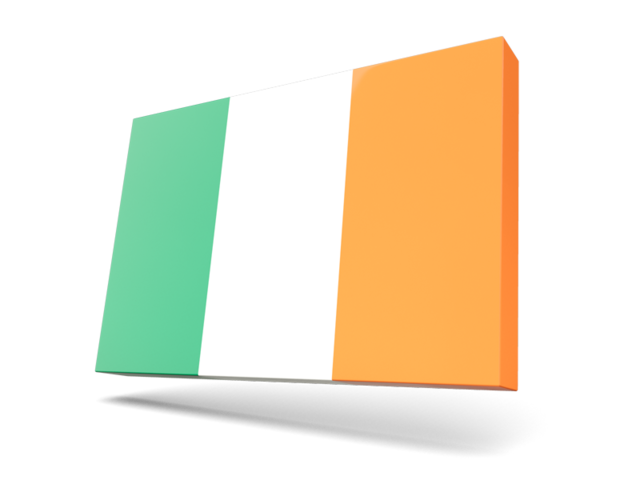 Тонкая прямоугольная иконка. Скачать флаг. Ирландия