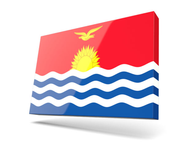 Тонкая прямоугольная иконка. Скачать флаг. Кирибати