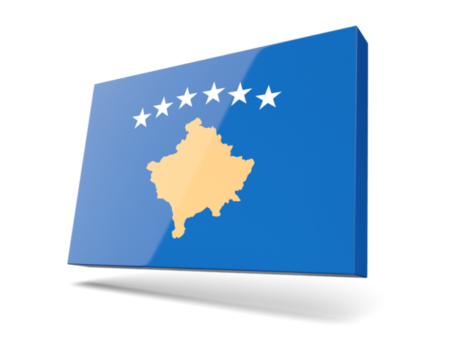 Тонкая прямоугольная иконка. Скачать флаг. Косово