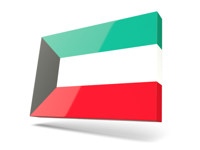 Thin rectangular icon. Download flag icon of Kuwait at PNG format