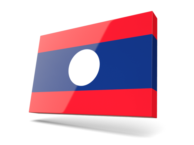 Тонкая прямоугольная иконка. Скачать флаг. Лаос