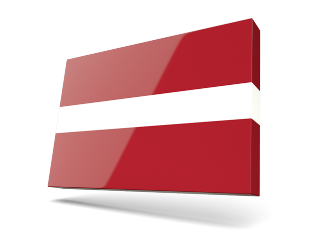 Тонкая прямоугольная иконка. Скачать флаг. Латвия