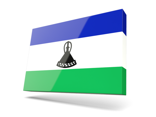 Тонкая прямоугольная иконка. Скачать флаг. Лесото