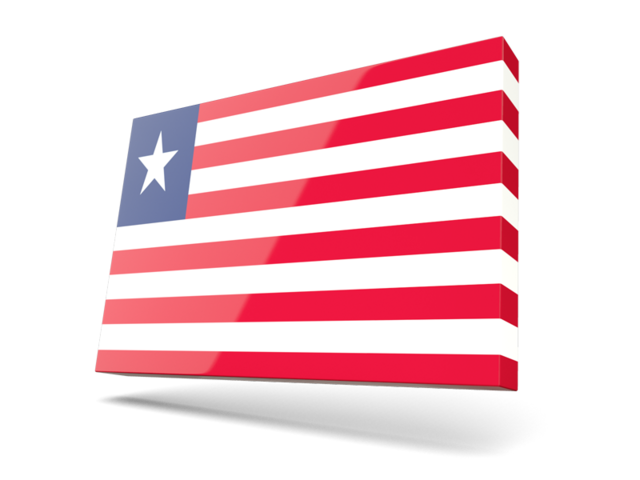 Тонкая прямоугольная иконка. Скачать флаг. Либерия